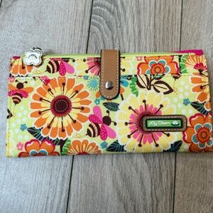 Lily Bloom Wallet with snap closure